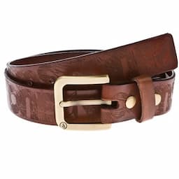 Incision Leather Belt tacoma brown LXL